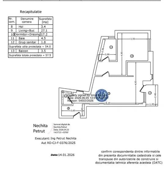 Apartament cu 2 camere nedecomandat în Moșilor