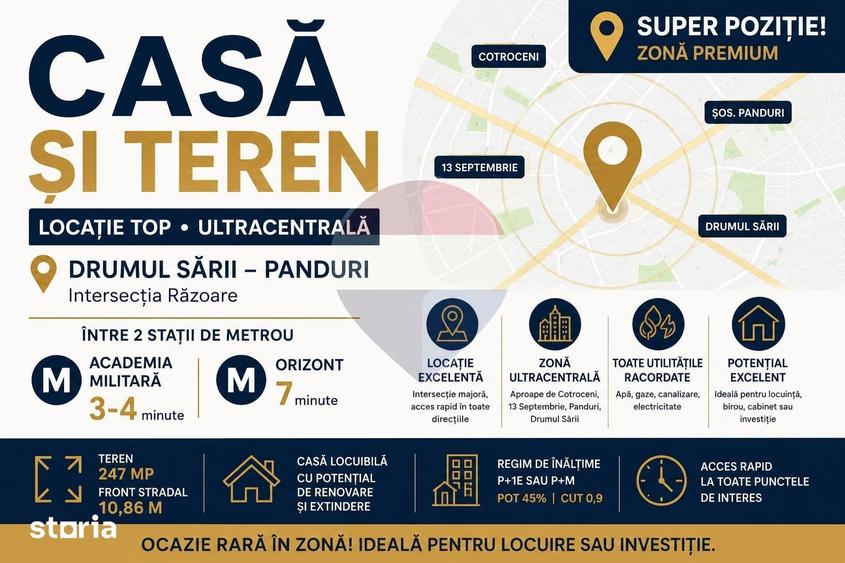 Casă cu 3 camere cu Teren 247 Mp în 13 Septembrie
