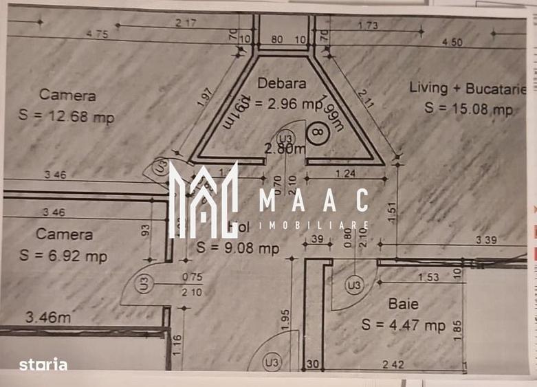 Apartament cu 2 camere în Sebeș