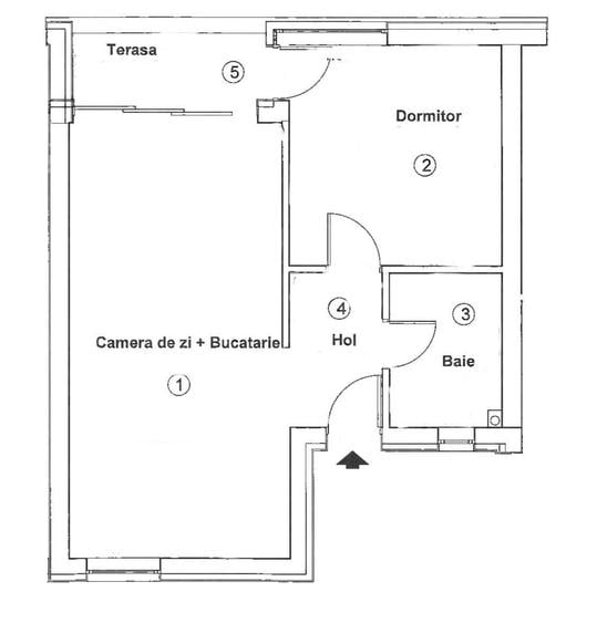 Apartament cu 2 camere decomandat în Central