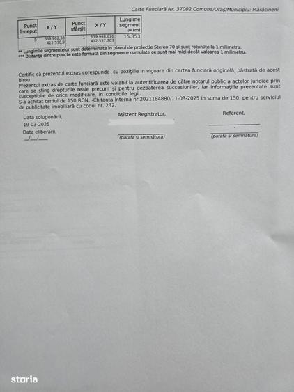Teren de 1000 mp, în Potoceni