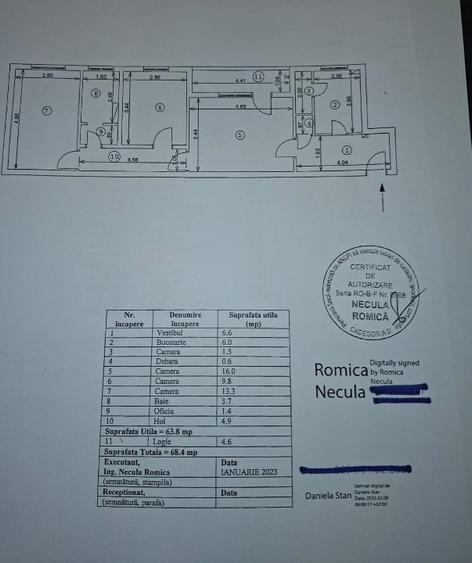 Apartament cu 3 camere semidecomandat, mobilat în Brâncoveanu