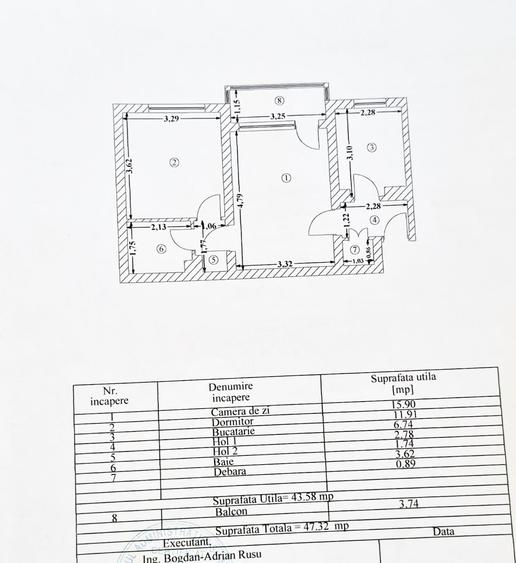 Apartament cu 2 camere în Tomis III