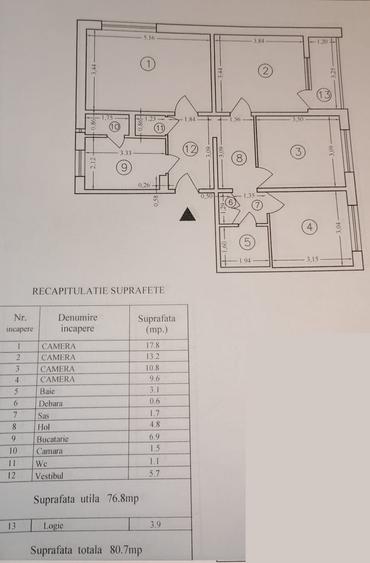 Apartament cu 4 camere decomandat în Lujerului