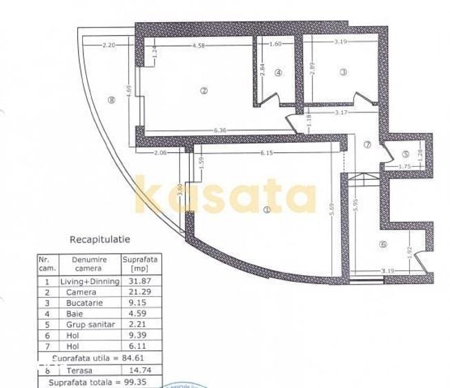 Apartament cu 2 camere în Herăstrău