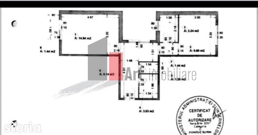 Apartament cu 2 camere decomandat în 13 Septembrie