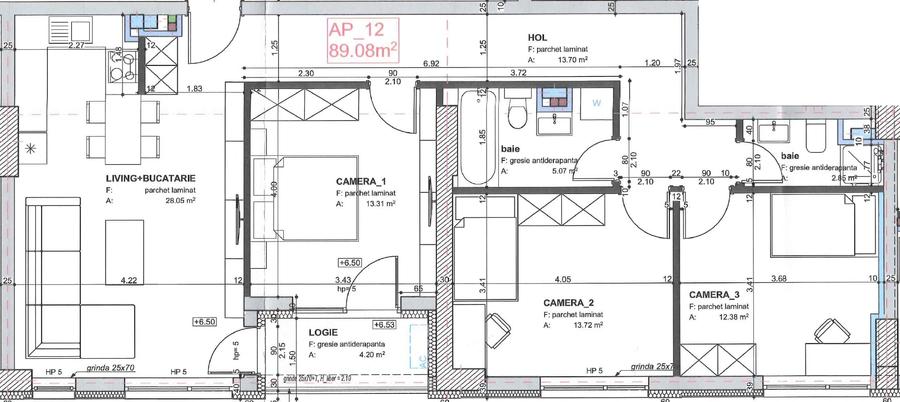 Apartament cu 4 camere decomandat în Mărăști