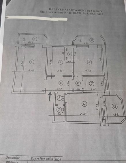 Apartament cu 3 camere decomandat în Canta
