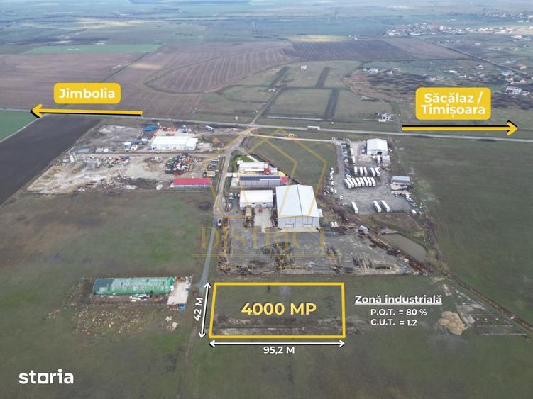 Teren industrial 4.000 mp, parcelabil, POT 80% I Sacalaz - 4