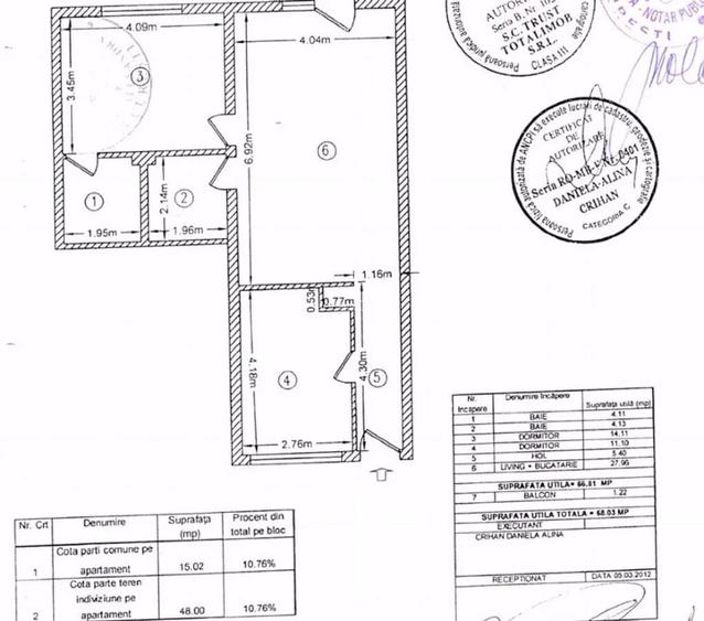 Apartament cu 3 camere decomandat, mobilat în Tunari