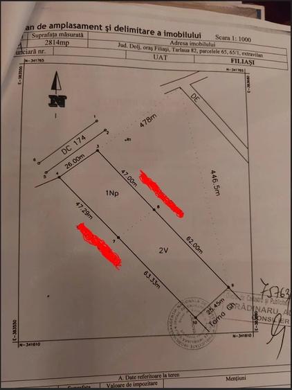 Teren vanzare Filia?i, 2018 mp, 15.000 euro, strada 24 Ianuarie - 2