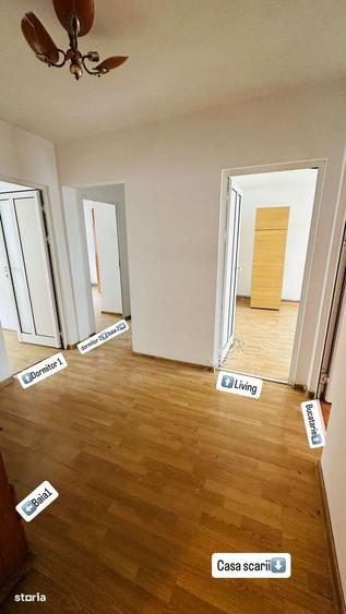 Apartament cu 3 camere decomandat, mobilat în Dacia