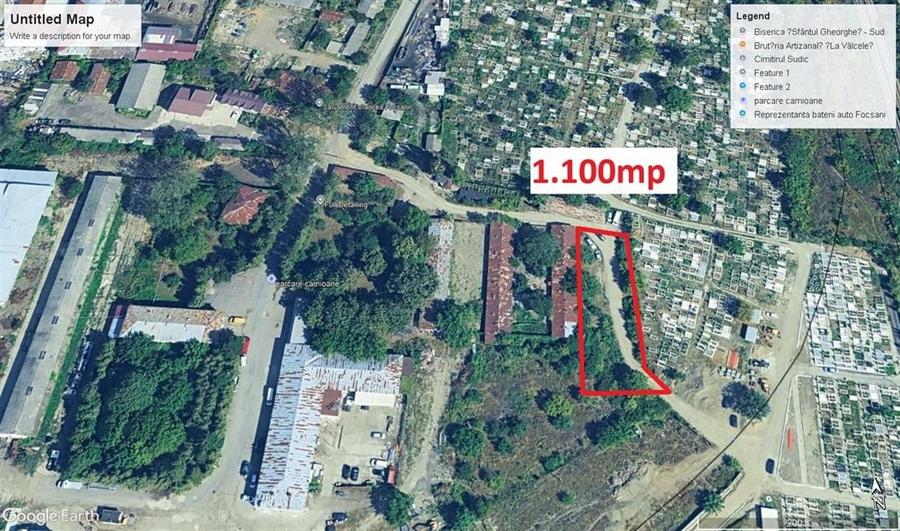 Teren Construcții intravilan de 1100 mp, în Vest