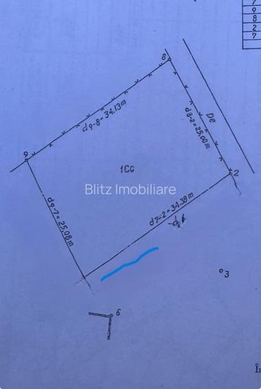 Teren 850 mp, 25 m front, utilitati la 50 m, Centura de Nord