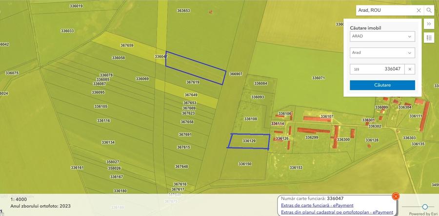 Teren agricol extravilan de 24425 mp, în Exterior Nord