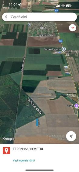 Teren de 15500 mp, în Belciugatele