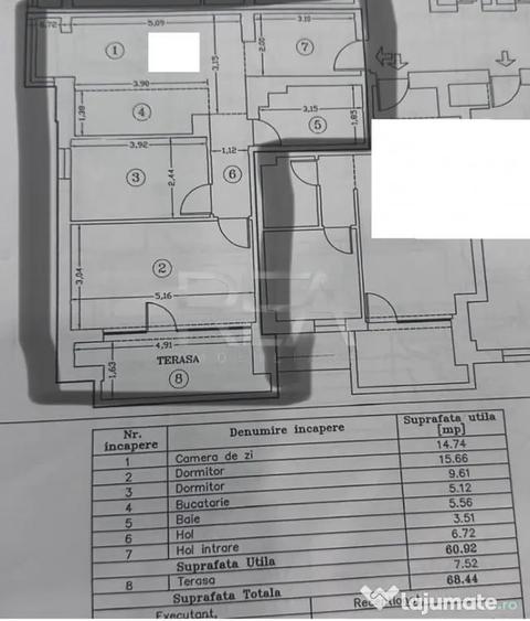 Apartament cu 3 camere decomandat în Theodor Pallady