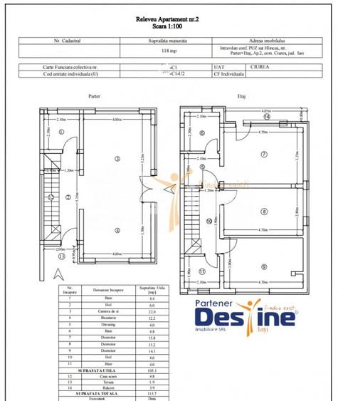 Duplex cu 4 camere cu Canalizare în Hlincea