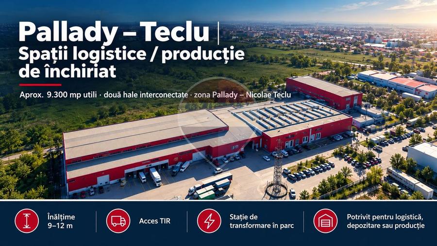 Spațiu industrial, de 1,500 mp, în Theodor Pallady