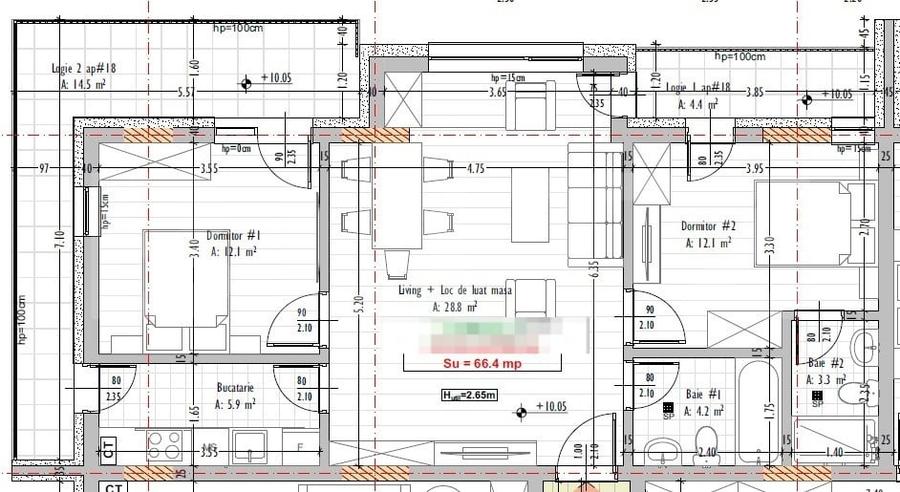 Apartament 3 camere, 2 bai, 2 balcoane, Stejarului, Floresti - 1