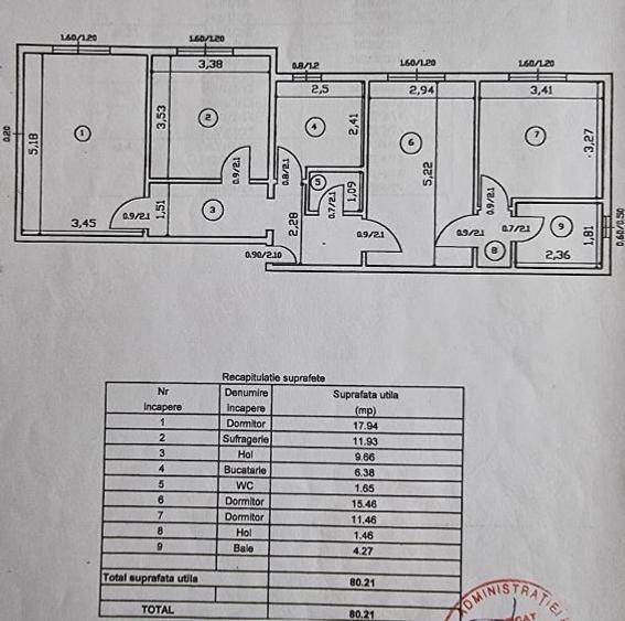 Apartament cu 4 camere decomandat, mobilat în Nicolina