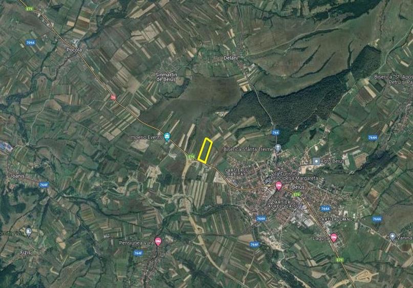 Teren Construcții extravilan de 49933 mp, în Beiuș