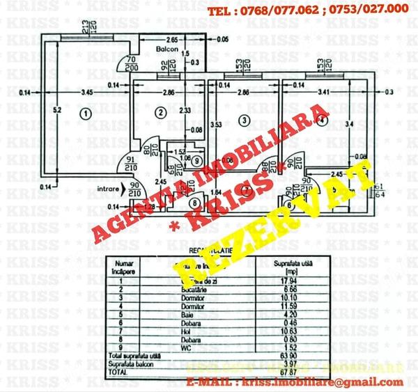 Apartament cu 3 camere decomandat în Bere
