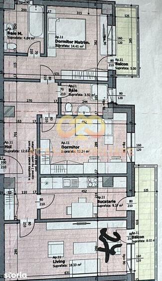 Apartament cu 3 camere decomandat în Galata
