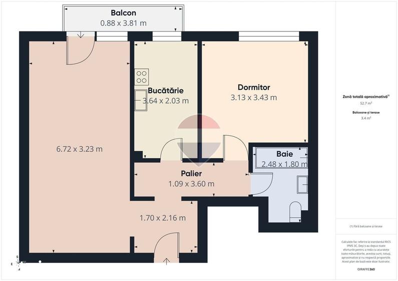 Apartament 2 camere | 52,7 mp utili | Centrala proprie | Metalurgiei - 13