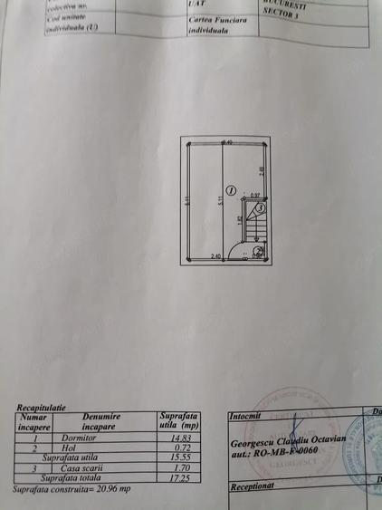 Apartament cu 2 camere semidecomandat în 1 Decembrie 1918
