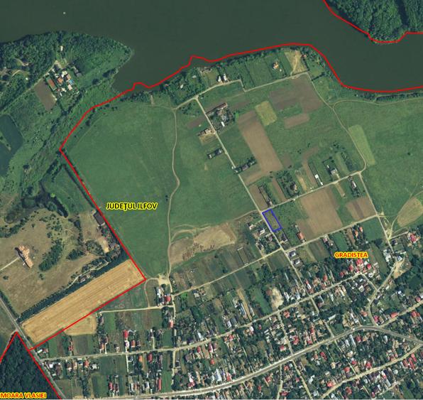 Teren intravilan 1850 mp – Gradistea, Ilfov | Dubla deschidere stradala - 1