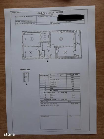 Apartament cu 3 camere decomandat în Tomis III