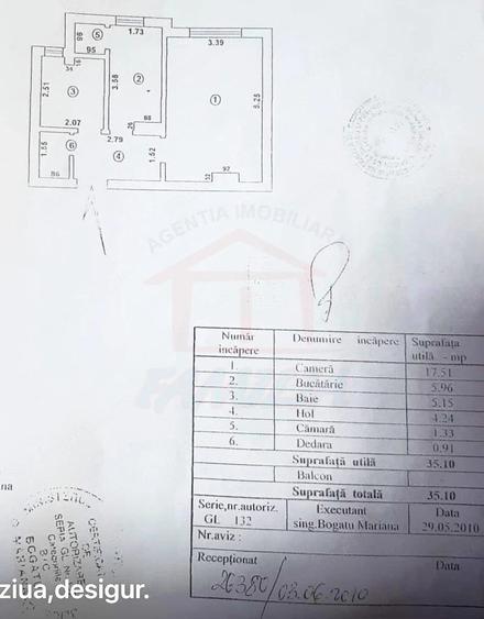 Garsonieră decomandată în Est