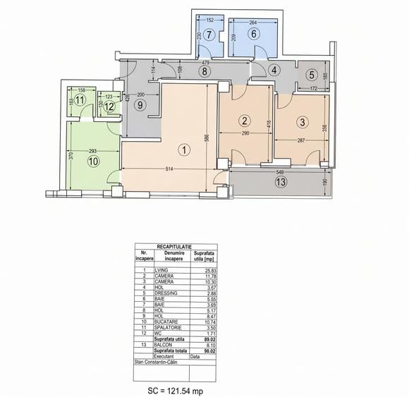 Apartament cu 3 camere, mobilat în Băneasa