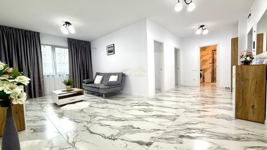 Apartament cu 2 camere semidecomandat, mobilat în Bună Ziua