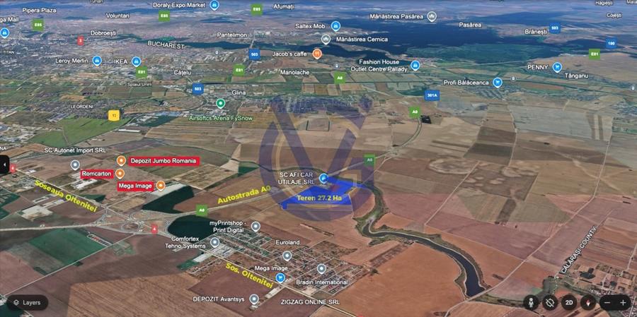 Teren Construcții intravilan de 70000 mp, în Popești-Leordeni