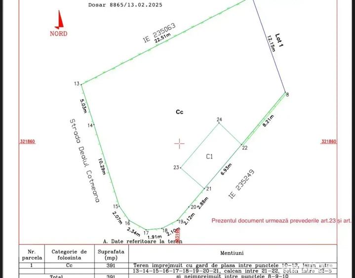 Vand teren sector 5 391 m2 str Neptun - 1