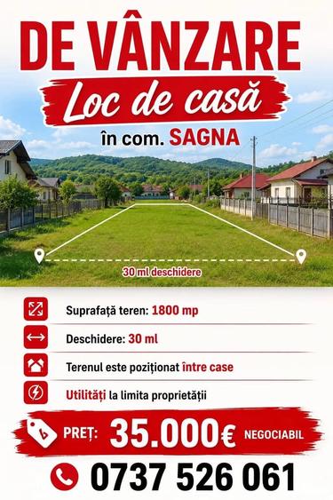 Teren de 1800 mp, în Central