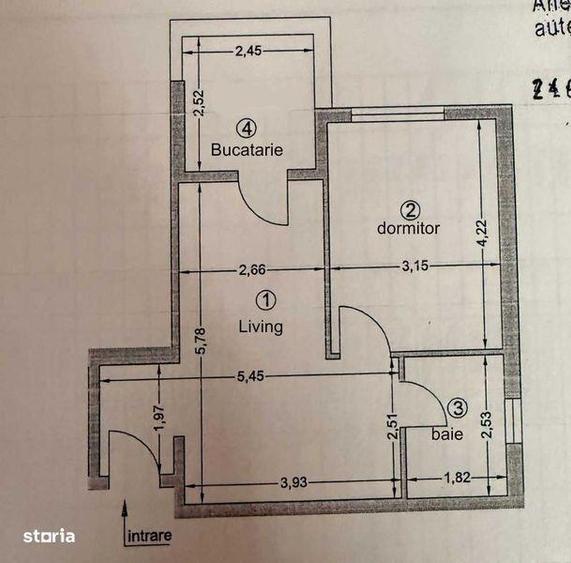 Apartament cu 2 camere în Central