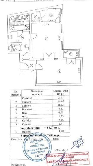 Apartament cu 2 camere în Centrul Istoric