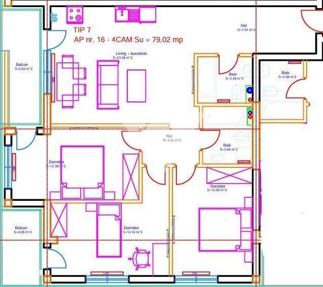 Apartament cu 4 camere în Șelimbăr