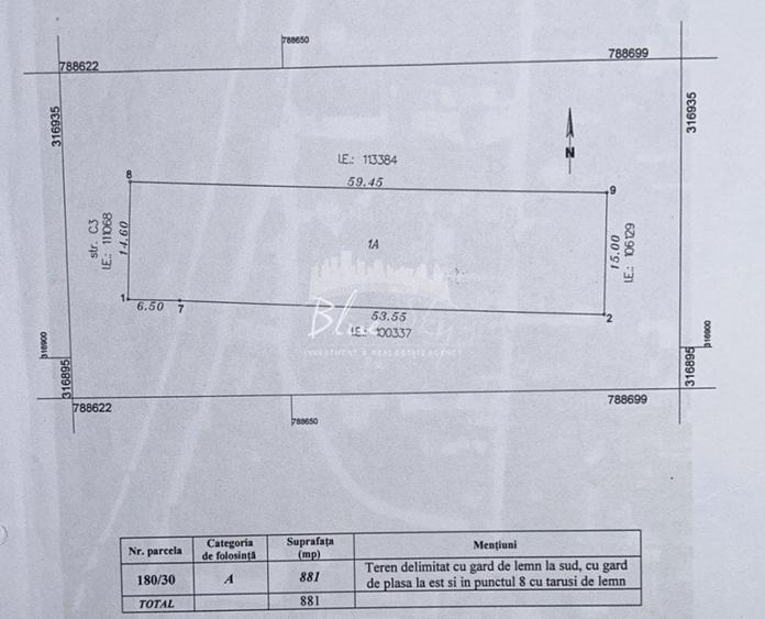 Teren Construcții intravilan de 881 mp, în Mamaia-Sat