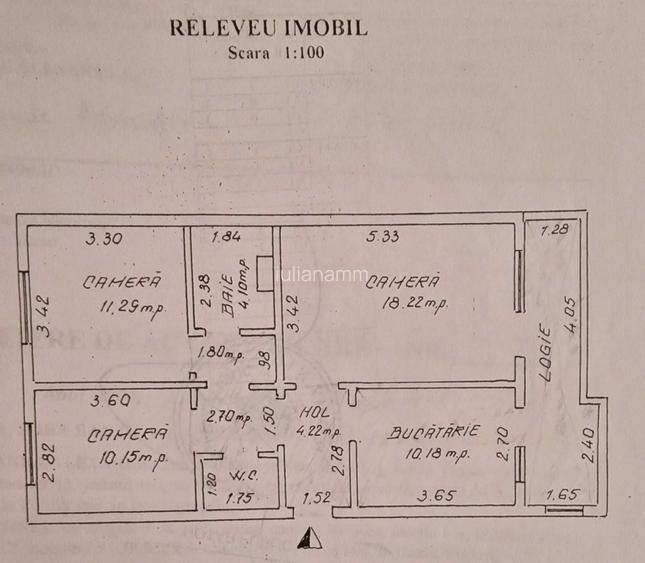 Vand apartament 3 camere, decomandat, in Iasi, str.Vamasoaia, doua bai, mobilat/utilat