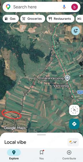 Teren de 5501 mp, în Vârciorog