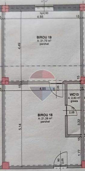 Birou, de 40 mp, în Central