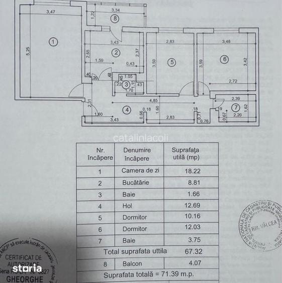 Apartament 3 camere de inchiriat - parter