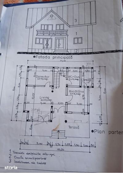 Casă cu 5 camere cu Teren 969 Mp în Tărtășești