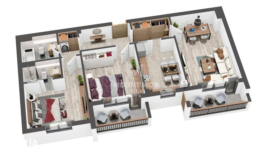 3 camere TractorulCoresi, 80 mp/utili, Parcare+Boxa incluse in Pret - 13