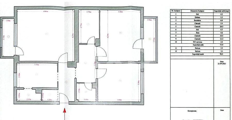 Apartament cu 3 camere decomandat, mobilat în Mihai Bravu