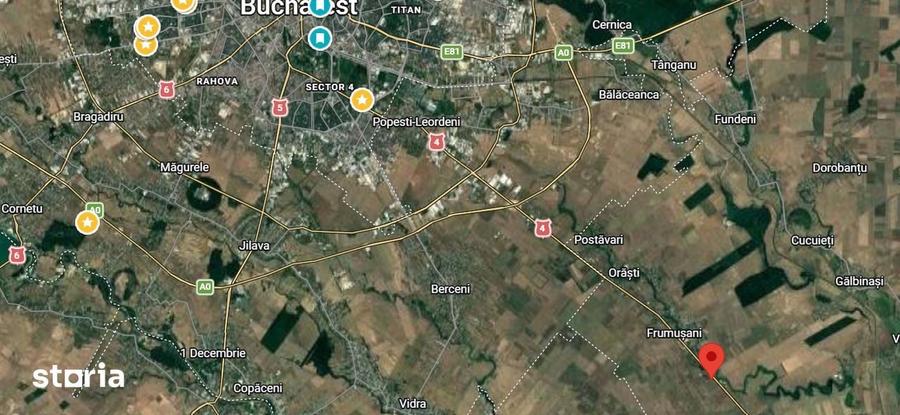 Teren intravilan Frumu?ani, zona Pasarea | Deschidere 22,5 m - 2